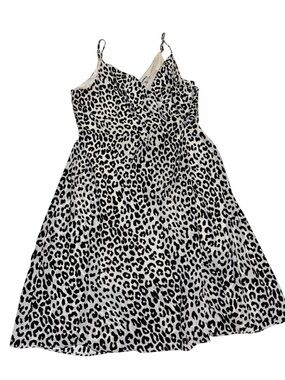 EXPRESS Leopard Animal Print Mob Wife Dress‎ Sz L